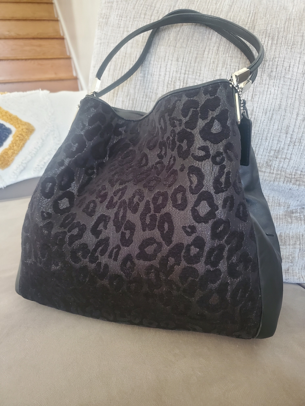 COACH Madison Chenille Shoulder Bag Womens